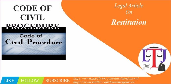 restitution-under-the-civil-procedure-code-law-times-journal