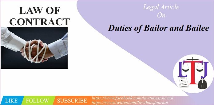 Duties of Bailor and Bailee
