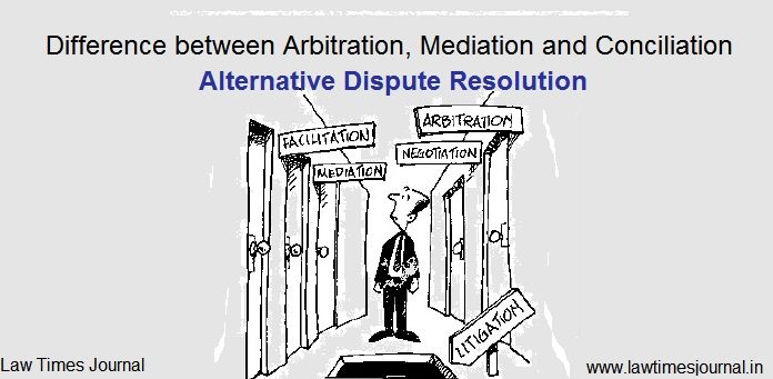 difference between Arbitration, Mediation & conciliation