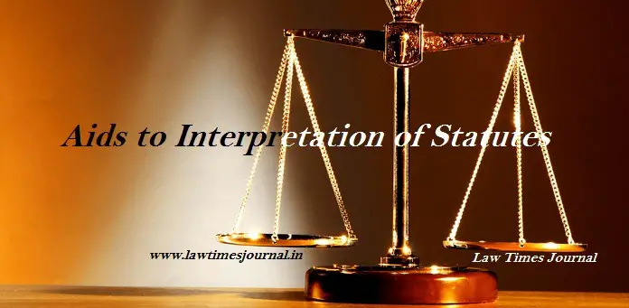 Aids to interpretation of statutes