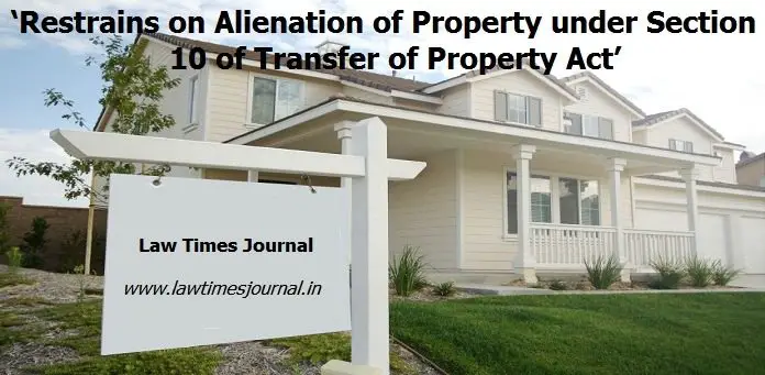 restrain on alienation of property