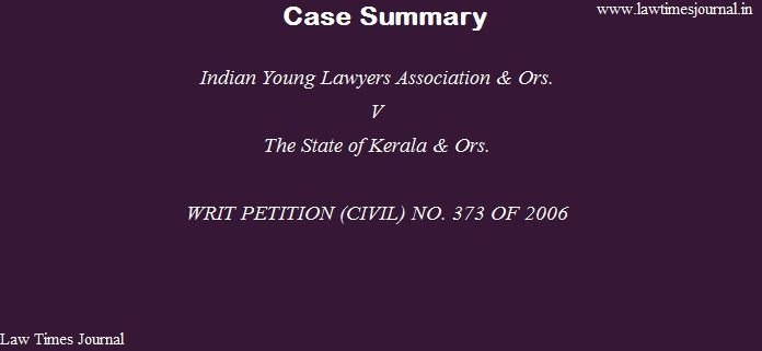 Indian young Lawyers Association & ors.