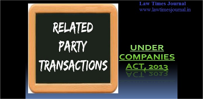 Related Party Transactions Law Times Journal