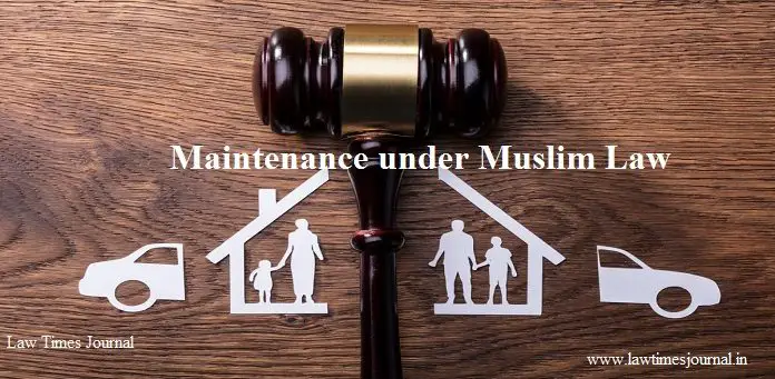 Maintenance under Muslim Law