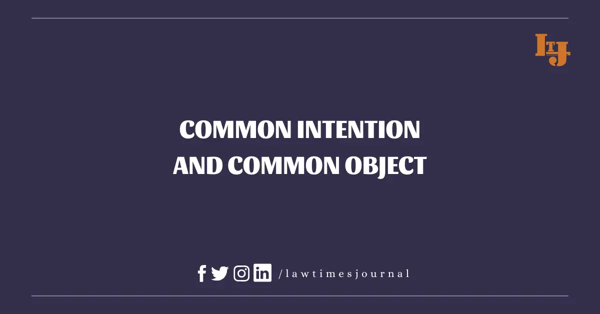 difference between common intention and common object