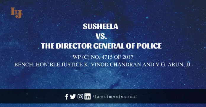 Susheela vs The Director General of Police
