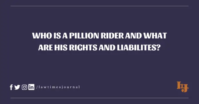 Pillion rider