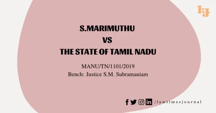 S.Marimuthu vs. The State of Tamil Nadu