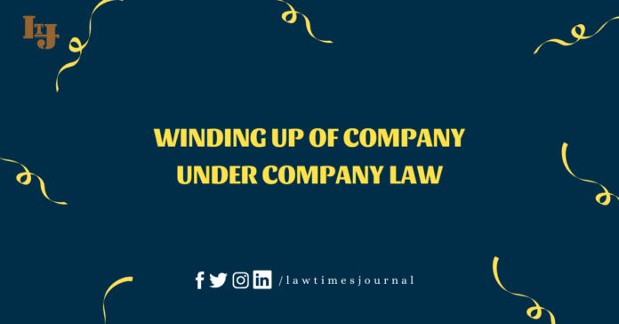 Winding up of a company