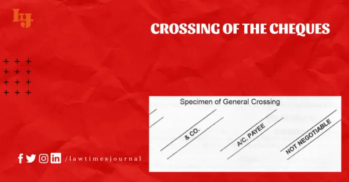 Crossing of the cheques