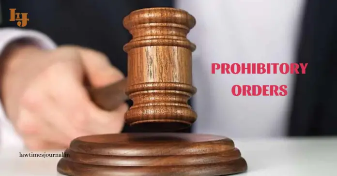 Prohibitory order