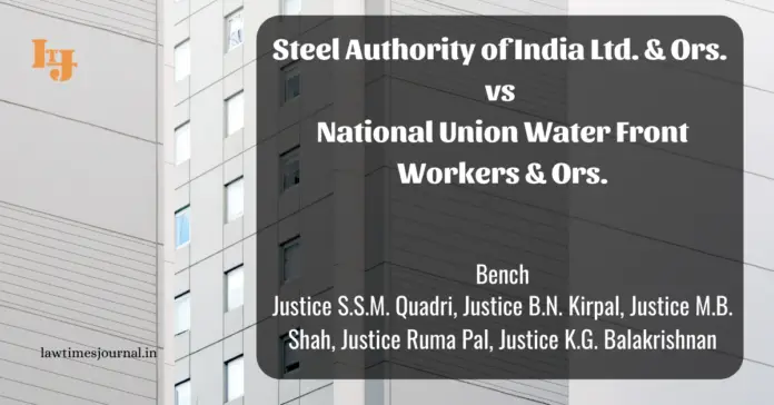 Steel Authority of India Ltd. & Ors.