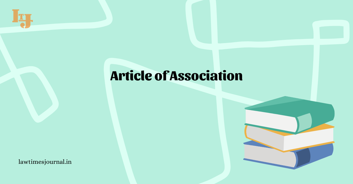 Article of Association - Law Times Journal