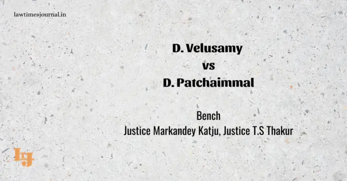 D. Velusamy vs. D. Patchaimmal
